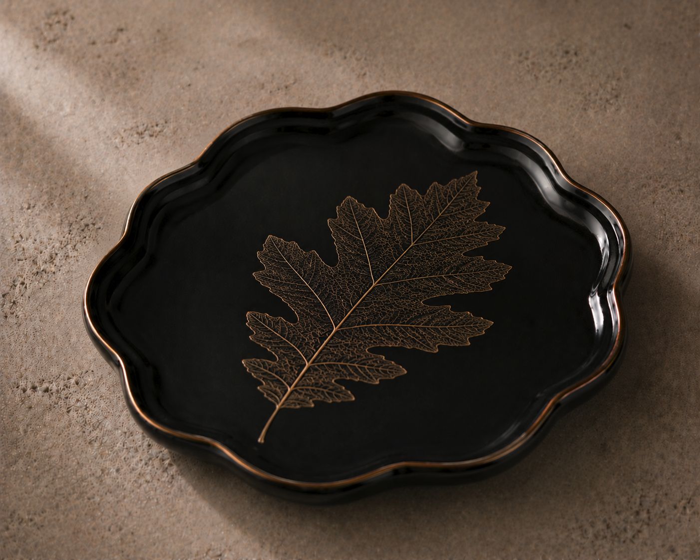 Oak Scalloped Tray